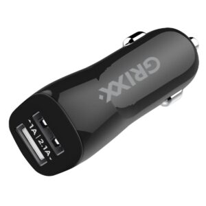 Grixx Autolader Dual USB 3.1A Zwart