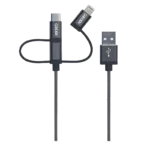 Grixx, 3-in-1 Cable, MFI Certified, Space Grey