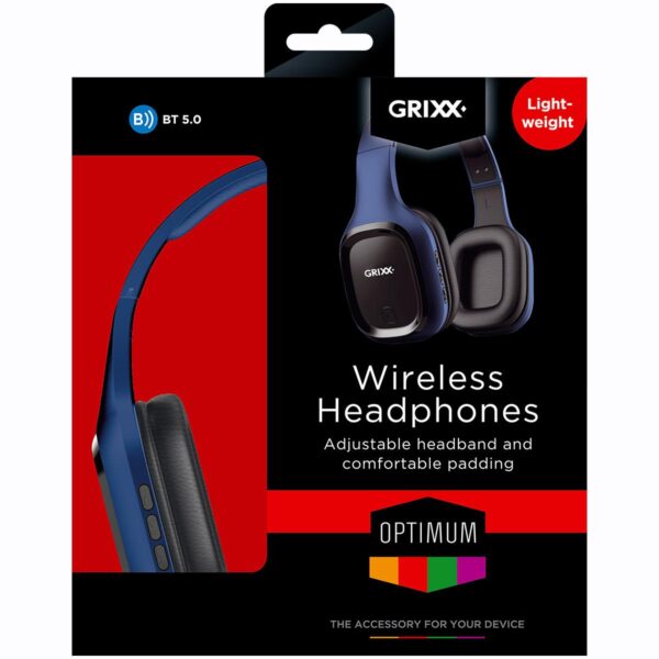 Grixx Koptelefoon Overband Bluetooth Blauw 2D