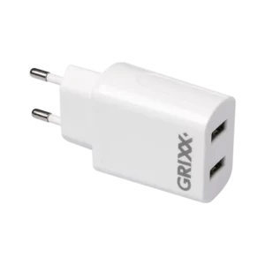 Grixx, Power Adapter 220V dubbele USB-oplader