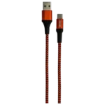 Grixx, USB-C naar USB-A Kabel, Rood-Zwart, 1 meter