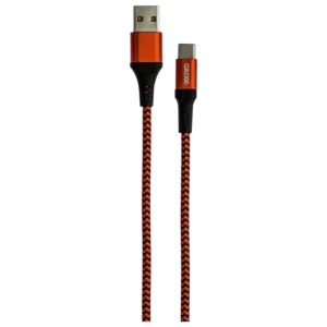 Grixx, USB-C to USB-A Cable, Red-Black, 1 meter